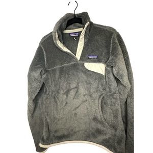 Patagonia Re-Tool Snap-T Fleece Pullover Grey/cream EUC Size S